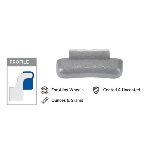 Perfect Equipment PWWMC025 Poids de Roue Mag 0.25 oz, Boîte de 50