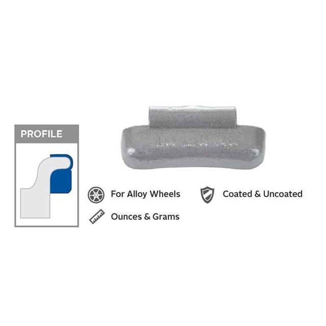 Perfect Equipment PWWMC025 Poids de Roue Mag 0.25 oz, Boîte de 50