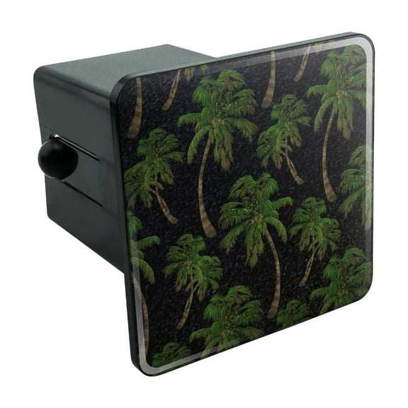Palm Trees Night Sky Pattern Tow Trailer Hitch Cover Plug Insert