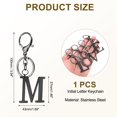 thumbnail image 2 of Llave de Inicial Uxcell, 1PCS Llave de Acero Inoxidable, Negro (Letra M), 2 of 7