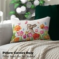 thumbnail image 2 of Spring Colorful Floral Lumbar Pillow Covers 12x20 Set of 2, Easter Gnome Bunny Flower Pillow Covers 12 x 20, Farmhouse Easter Spring Outdoor Decor for Corch Pouch and Patio Furniture, 2 of 6