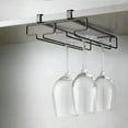thumbnail image 2 of No Drilling Metal Wine Glass Holder - Stemware Rack for Under Cabinet Storage Kitchen Organization Kitchen/Bar Storage Supplies, 2 of 7