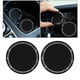 thumbnail image 5 of Posavasos de cristal para coche de 2 piezas, juego de almohadillas de goma suave y brillante de 2,75 pulgadas Blanco, 5 of 9