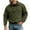 Army Green, variant on Lorytime Men's Sweatshirts with Pockets Solid Pullover Collared Buttom Long Sleeve Tops Loose Outerwear Gray 2XL