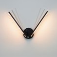 thumbnail image 1 of Lámpara de pared LED de diseño elegante en color negro, moderna y contemporánea con chips LED de ahorro de energía y brazos de lámpara giratorios de 300° para una iluminación personalizada, incluye, 1 of 6