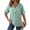 Mint Green, variant on UDAUDU Womens Summer Tops 2026 Short Sleeve Button V Neck Waffle Knit Lightweight Drawstring Hoodies Spring Fashion Casual Blouses Shirts Pink 2XL