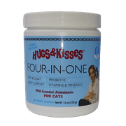 Hugs & Kisses Four-In-One Vitamin Mineral Supplement Treats for Cats Small Jar