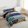 thumbnail image 3 of Homewish Bass Big Fish Queen Comforter Set,Rustic Lake House Bedding Sets,Country Lodge Bedding Comforter Set For Teens,Ultra Soft Home Decor Reversible,3-Piece, 3 of 8