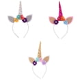 thumbnail image 3 of Diadema Unicornio Sunnimix Brillo Cuerno Flor Cosplay Plateado, 3 of 8