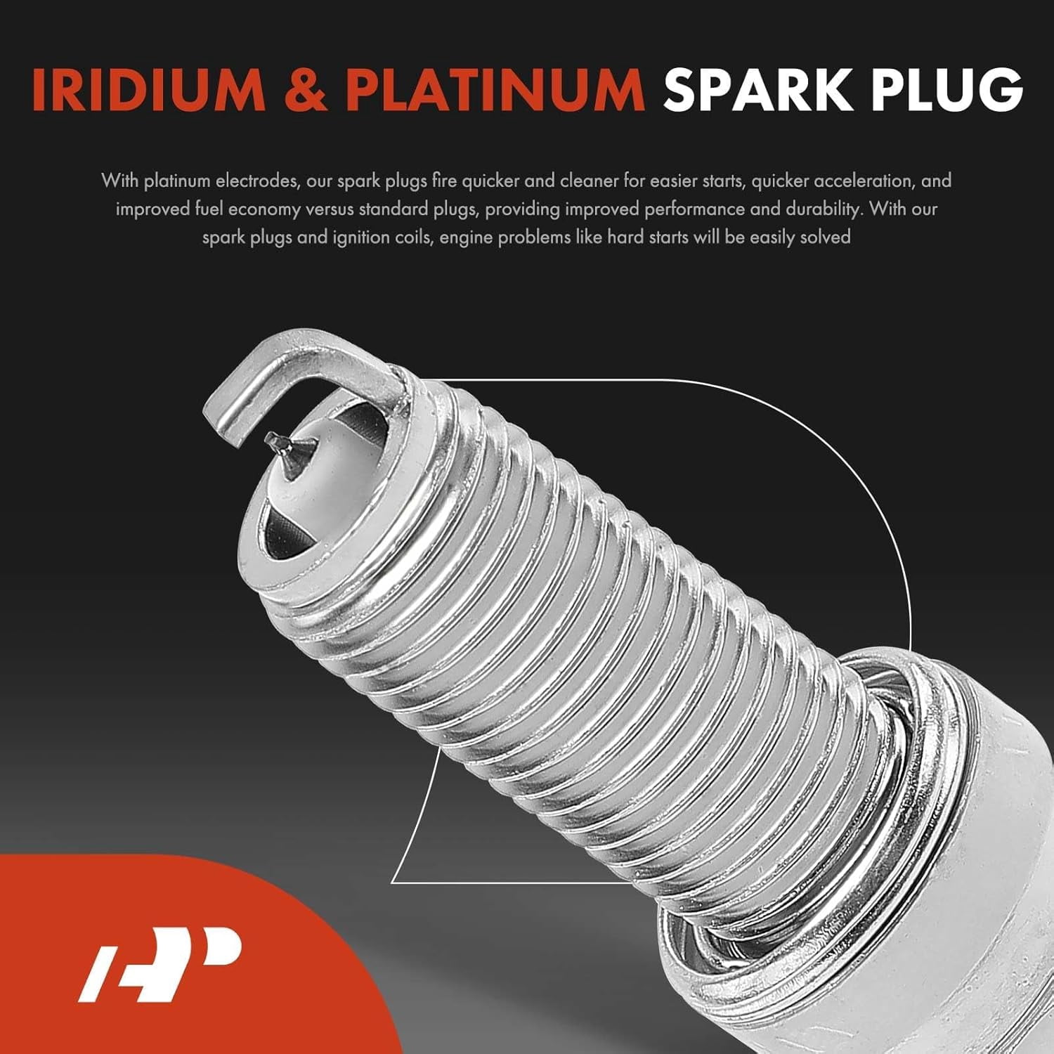 A-Premium Set of 4 Ignition Coil Pack and Iridium Spark Plugs Compatible with Hyundai Elantra 2017 2018 2019 2020 1.4L