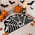 thumbnail image 5 of Taotanxi Spider Web Bath Mat, Halloween Bathroom Rug 15x23 Inches, Halloween Rugs Bathroom Decor, Black Gothic Bath Mat, Ultra Soft Great Absorbency, 5 of 6