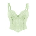 thumbnail image 3 of WMTBSRSW Adjustable Straps Bustier Corset Tops for Women Cozy Breathable Sleeveless Crop Tops with Back Lace up Y2K Going Out Top L, 3 of 3