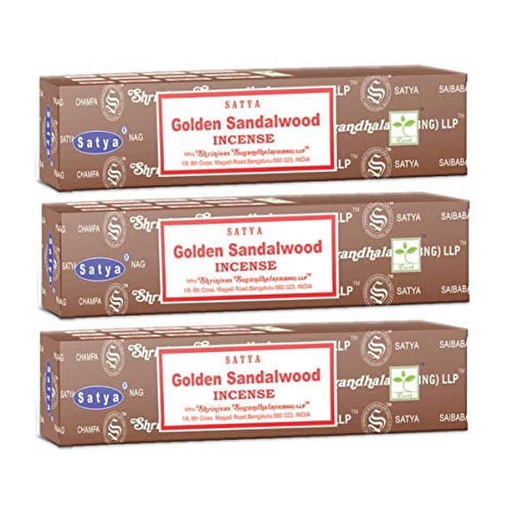 Satya 3 Pack of Nag Champa Incense Sticks Original Sai Baba