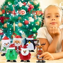 Christmas Wind Up Toys 6 Pcs Stocking Stuffers Max Funny Christmas Party Favors 2 Santas 1 Snowman 1 Reindeer 1 Penguin and 1 Green Star