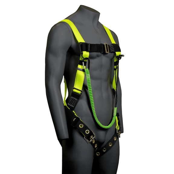 JORESTECH Safety Full Body Harness with Tool Tether with Shock Absorption 15lbs Weight Capacity, HARN-02-LY-07