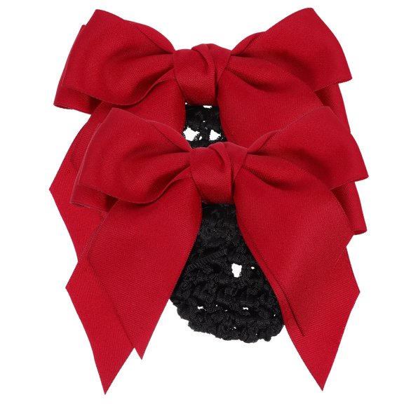 NIAIZEK 2-Pack Women's Hair Bun Nets in Red, and Comfortable Hair Nets for and Professionals