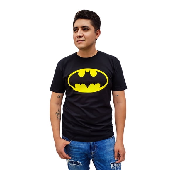 Playera Batman T-MAX Color Negro Cuello Redondo Manga Corta Mediana