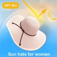 thumbnail image 4 of Sombrero para el sol, protector solar, sombrero de paja, vacaciones y ocio de verano, sombrero de ala grande para playa, sombrero para el sol, 4 of 5