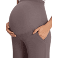 thumbnail image 5 of G4Free Fleece Lined Maternity Yoga Pants Over The Belly Stretchy Wide Leg Warm Pregnancy Work Trousers with Pockets, 5 of 8