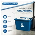 thumbnail image 4 of Blue Trash Can 17 Gallon, Curbside Recycling Bin - Plastic Home Garbage Container with Handles, 4 of 9