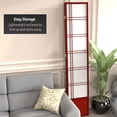thumbnail image 5 of Red Lantern 7 ft. Tall Double Cross Shoji Screen - Rosewood - 3 Panels, 5 of 6