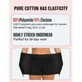 thumbnail image 7 of Plus Size XL-6XL BoyShorts Underwear for Women High Waisted Panties Stretch Briefs 4 Pack 2Black+2Black 6XL, 7 of 7
