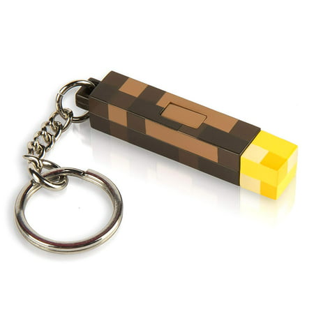 Minecraft 3D Light-Up Torch Keychain