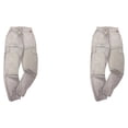 thumbnail image 3 of Sonducket Pantalones de algodón para hombre, reemplazo informal, elegante, con múltiples bolsillos, con cordón, cintura media, para el hogar, Type5 NO5, 3 of 6