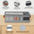thumbnail image 5 of VOZOGO 4 Packs CD Storage Box with Visible Window, Stackable CD Case Holder with Dustproof Lid and Handles, Holds Up to 148 CDs in Full Jewel Cases 15.75 x 5.12 x 5.12 In Inches,Grey, 5 of 9