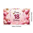 thumbnail image 5 of LUUFILx 18th Birthday Party Backdrop Pink Blue Balloons Gold Crown Banner Decorative Props Celebration Background Décor Festive Supplies Event Decoration, 5 of 8