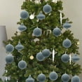thumbnail image 3 of Velvet Christmas Balls Christmas Tree Ornaments, Luxurious Green Flocked Christmas Ornaments Velvet Ornament Ball Bauble, Shatterproof Plastic Balls Decorative Hanging Ornaments, 3 of 5