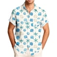 thumbnail image 3 of Xcmzpl Men's Short Sleeve Camp Collar Shirt Casual Button Down Shirts Summer Beach Print Vacation Hawaii Shirt for Men Beige S, 3 of 7