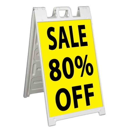 Sale 80 Percent Off (24" X 36") Standard A-Frame Signicade, Includes Decal Applied To Stand