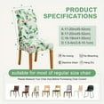thumbnail image 4 of Lavish Cover Premium Anti-scratch Non-Slip Dining Chair Covers, Washable Furniture Protector for Kids, Pets(Leafy, Multicolor, 4 Packs), 4 of 6