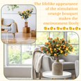 thumbnail image 5 of 10 Pcs Artificial Tangerine Branches 25 Inch Realistic Faux Oranges Fruit with Green Leaves Simulation Orange Branch Decorative Kumquat Tangerine Branch for Vase Home Party Decoration, 5 of 6