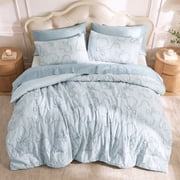 U Bedsure U by Bedsure Dusty Blue Twin/Twin XL Comforter Set, 2 Pieces Cute Bow Design Breathable… — $44.99 (42% off)