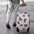 thumbnail image 3 of Blue Butterfly Leaf Flower Pink Pattern Luggage Cover Fashion Suitcase Cover Baggage Covers Fit 25-28 Inch Luggage (Go Travel), 3 of 5