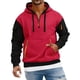 thumbnail image 2 of pstuiky camisetas de manga larga para hombre, Pantalón corto informal de color liso para hombre, para exteriores, con bolsillo, cremallera y manga larga con capucha top de hombre xxxl, 2 of 8