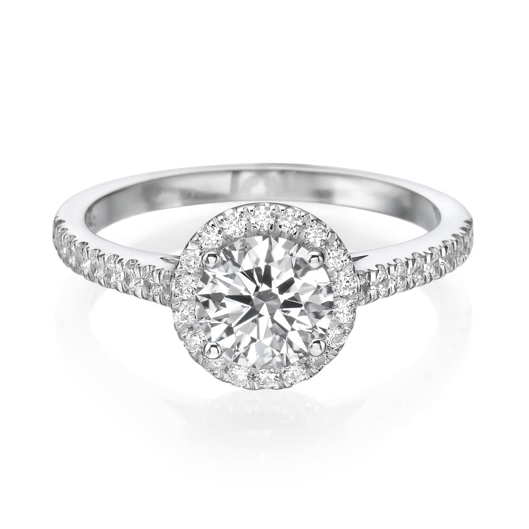 Round Cut 2.95 Carat 14KT Solid White Gold Solitaire Classy Engagement Ring