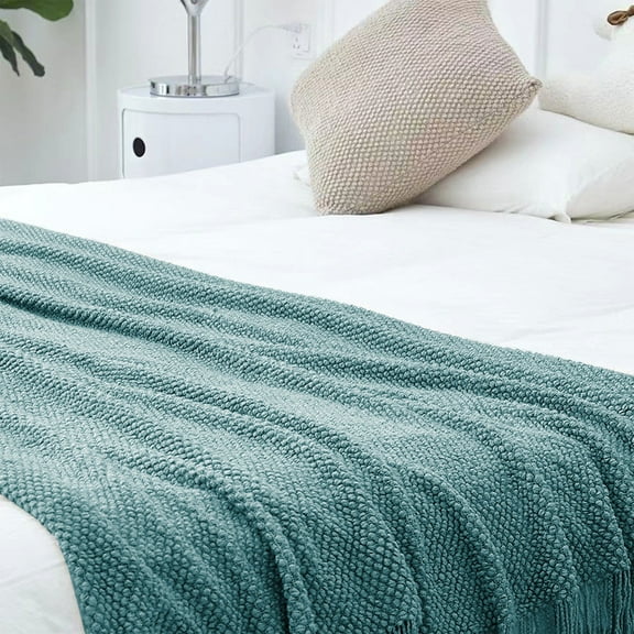 AZXY 50x70 Throw Blanket Clearance,Fleece Blankets and Throws,Knitted Blanket,Throw Blankets for Couches and Sofas blue