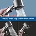 thumbnail image 4 of Multifunctional Massage Shower Head-Handheld High Pressure Shower Head,Massage And Skin Beauty,Includes 59" Hose+Adjustable Bracket+4 in 1 Detachable Showerhead, 4 of 7