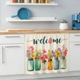 thumbnail image 3 of Welcome Cabinet Curtains 11" W x 13" L, Wildflowers Vintage Mason Jars Farmhouse Under-Desk Privacy Dust Proof Drape Dishwasher Curtain Sink Skirt for Kitchen Closet Bathroom Laundry, 3 of 9