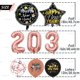 thumbnail image 3 of Decoraciones con globos para fiesta de Nochevieja JINMJMXG 2023 oro rosa 16 pulgadas, 3 of 5