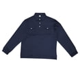 thumbnail image 2 of Polo Shorts for Men Long Sleeve Button Tees Shirts Loose Fit Navy Men Outfits, 2 of 6