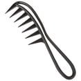 thumbnail image 1 of Machinehome Knotted Comb Wide Tooth Anti-Static Curly Hairdressing Brush Plastic Extension Comb, Black, 1 of 1
