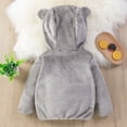 thumbnail image 4 of Hotiary Baby Boys Girls Zip up Hooded Jacket Fleece Hoodie Toddler Kids Winter Warm Solid Color Coat Cute Bear Ear Sweater Thick Clothes for 1-6 Years, 4 of 8