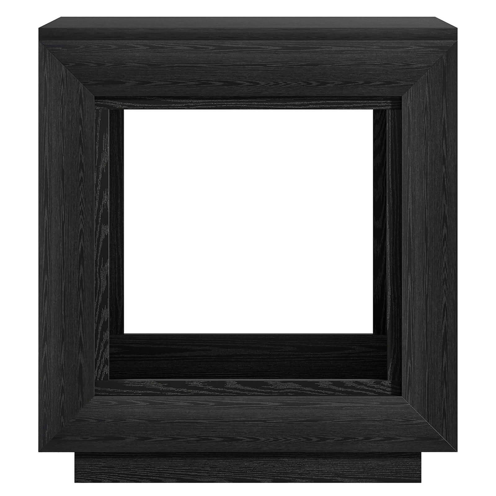 MAYEERTY Square Wood End Table Nightstand, Walnut Rustic Finish Heavy-Duty Solid Wood Side Table with Ample Storage Space