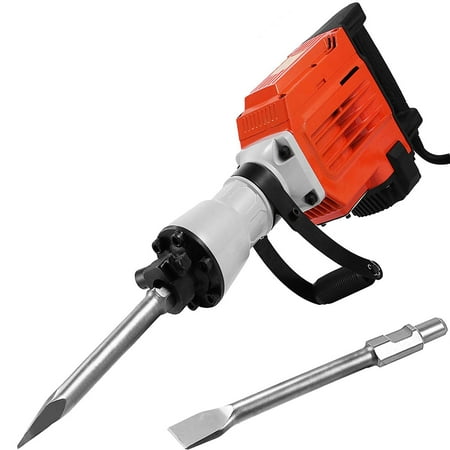 Bosch Flat Chisel - BestEquip 3600W Electric Demolition Hammer Heavy Duty Concrete Breaker 1400 RPM Jack Hammer Demolition Drills with Flat Chisel Bull Point Chisel