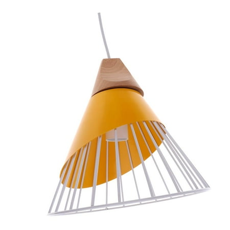 

Pendant Light Retro Vintage Ceiling Lighting Fixtures Industrial Lamp Shades Modern Wire Black Cage Hanging Yellow