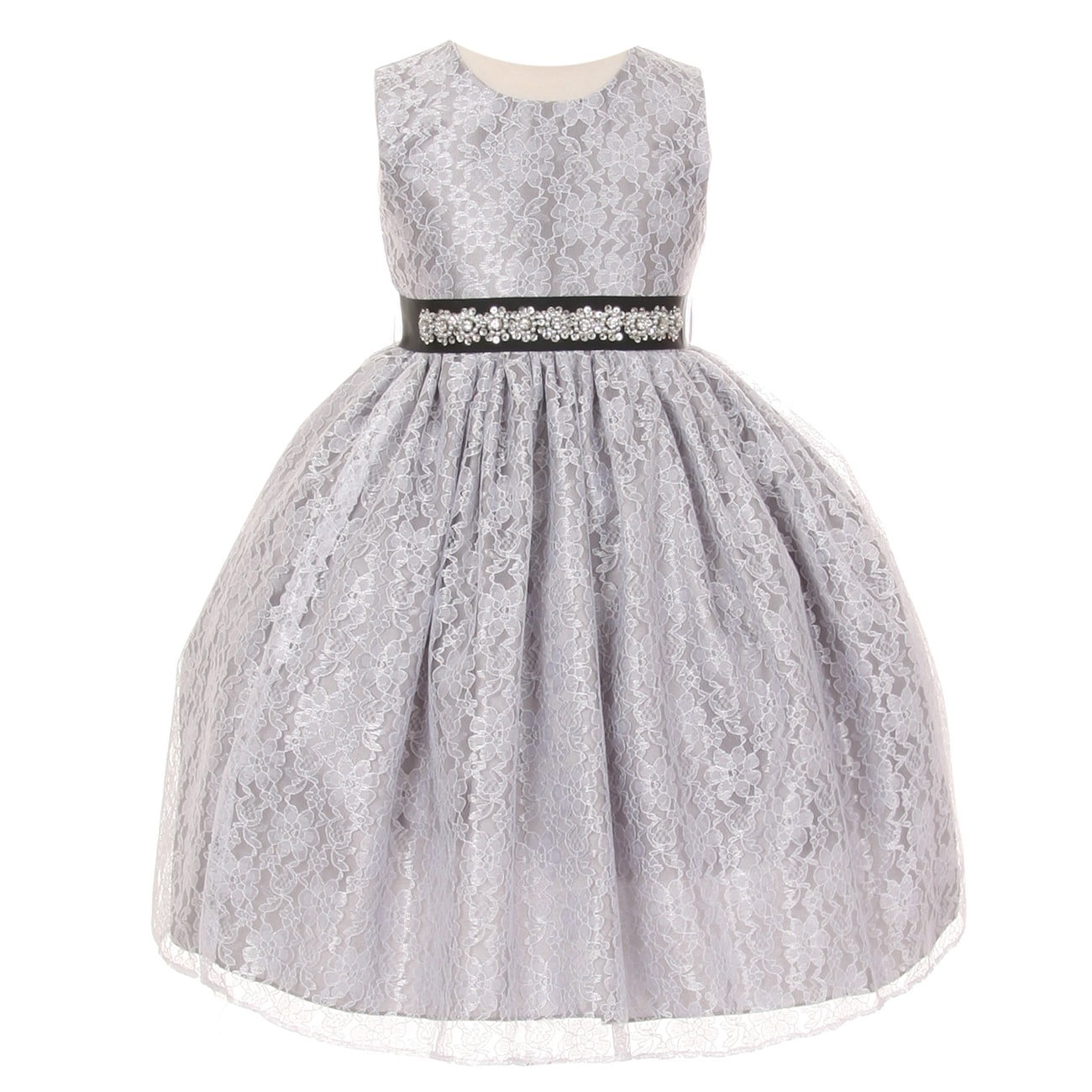 monsoon grey flower girl dress